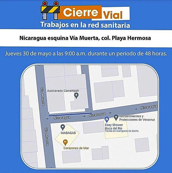 ¡HASTA HOY EL CIERRE DE VIALIDAD DE CALLE PLAYA HERMOSA!