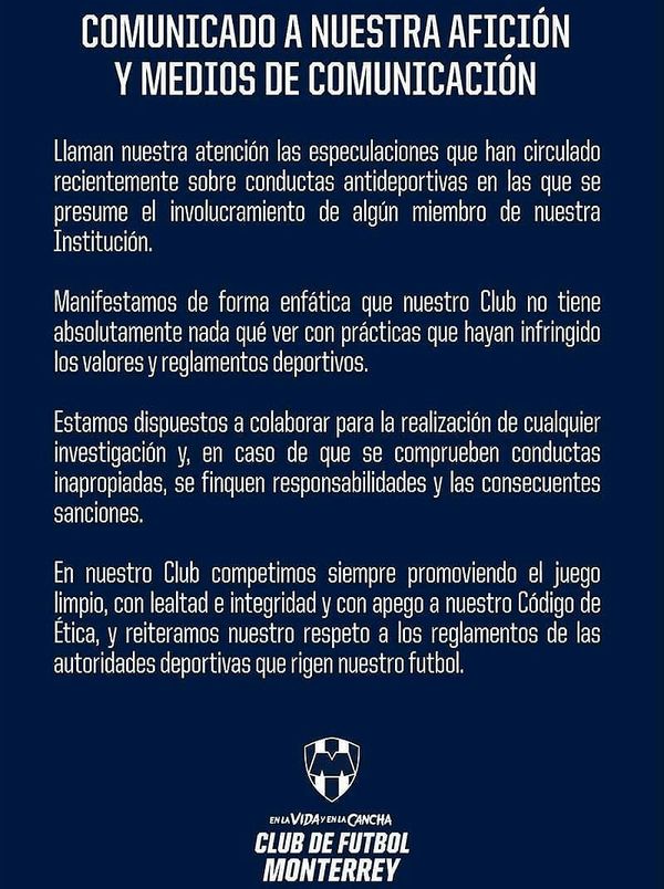 ¡RAYADOS SE DESLINDA POR CASO SIBOLDI EN TIGRES!