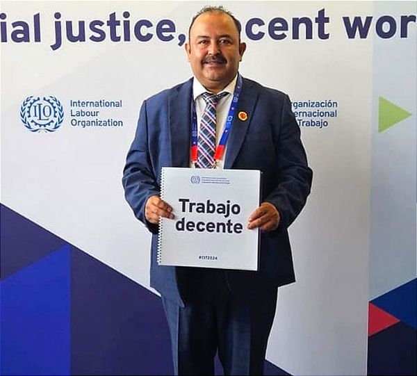 ¡SANTOS AL FORO DE LA OIT EN SUIZA! - *Fue con Pedro Haces, líder nacional de  la CATEM