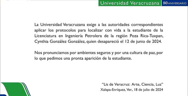 ¡SE TARDÓ UN POQUITO EL RECTOR! - *Por fin exige la Universidad aparición con vida de la estudiante
