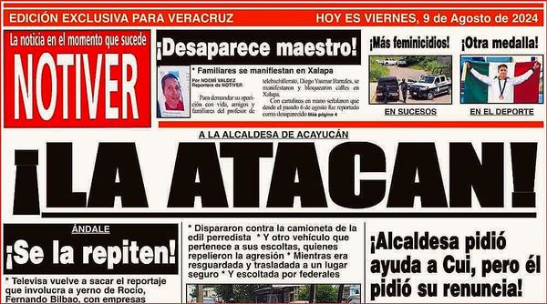 LA PORTADA - VIERNES 9 DE AGOSTO 2024