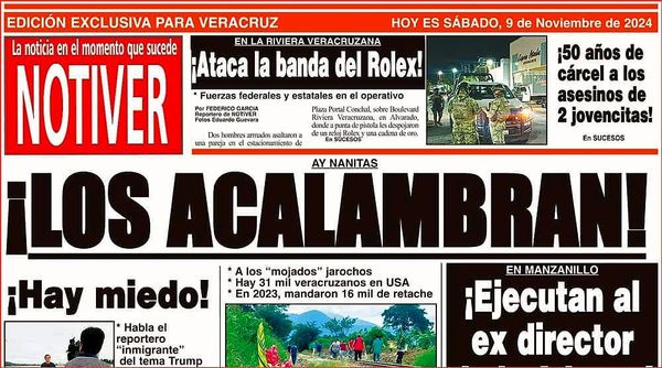 LA PORTADA - SÁBADO 9 DE NOVIEMBRE 2024
