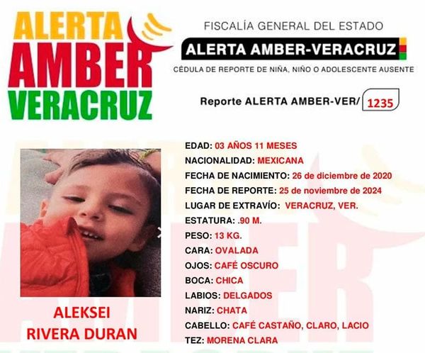 ¡DESAPARECE MENOR DE 3 AÑOS EN EL PUERTO DE VERACRUZ!