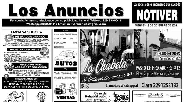 ...LOS ANUNCIOS, AVISOS Y DEMÁS! - VIERNES, 13 DE DICIEMBRE 2024