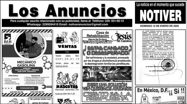 ...LOS ANUNCIOS, AVISOS Y DEMÁS! - DOMINGO, 12 DE ENERO 2025
