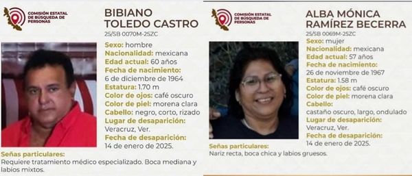 ¡BUSCAN A MATRIMONIO QUE DESAPARECIÓ EN VERACRUZ!