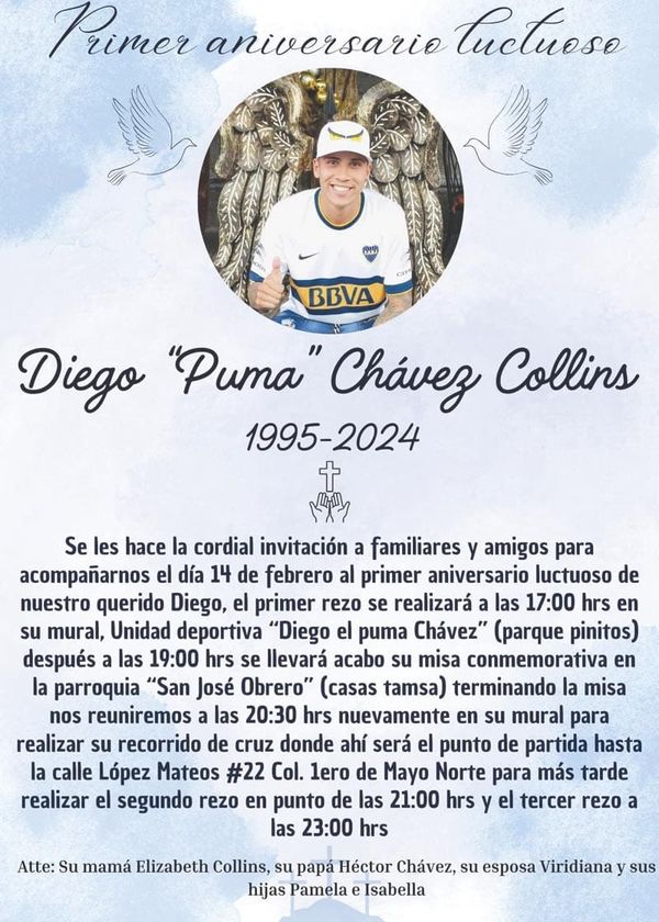 ¡RECORDARÁN AL “PUMITA” CHÁVEZ! - *En su primer aniversario luctuoso