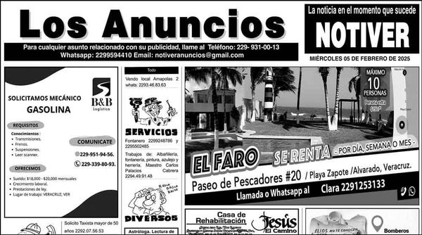 ...LOS ANUNCIOS, AVISOS Y DEMÁS! - MIÉRCOLES, 5 DE FEBRERO 2025