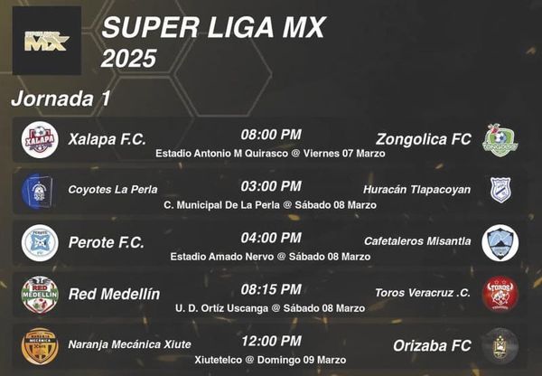 ¡LISTO CALENDARIO DE LA SÚPERLIGA MX!
