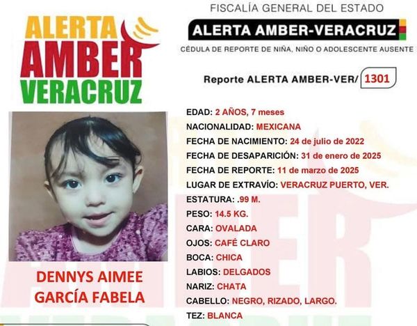 ¡DESAPARECE NIÑA DE DOS AÑOS!