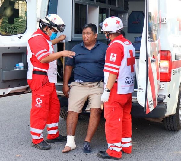 ¡MOTOCICLISTA DERRAPA POR ESQUIVAR TOPE!