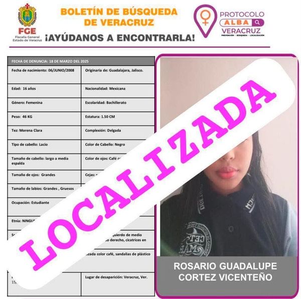 ¡LOCALIZAN SANA Y SALVA A ROSARIO GUADALUPE!