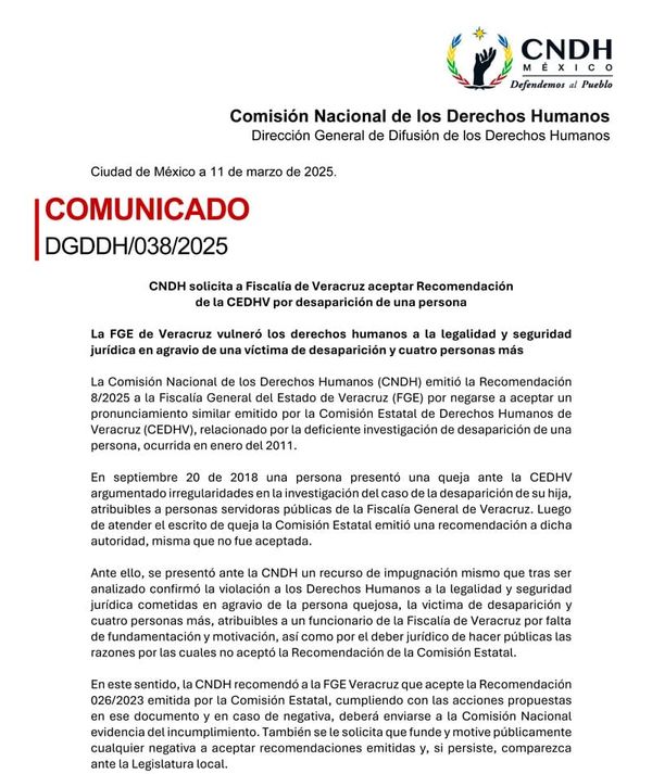 ¡CNDH VS. FISCALÍA! - OTRA VEZ