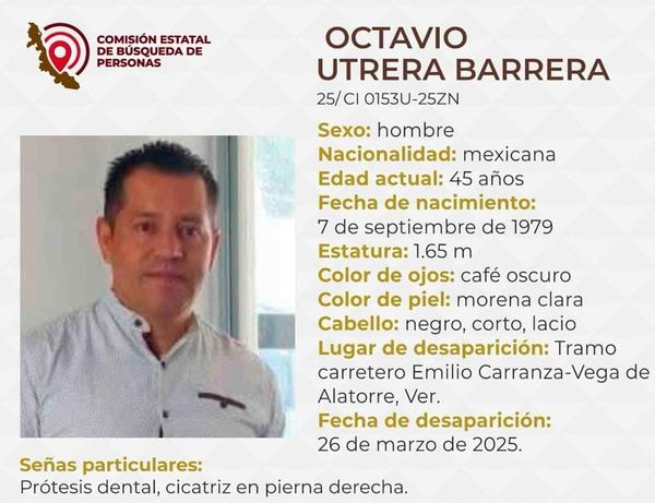 ¡BUSCAN A FUNCIONARIO DE LA SSP QUE DESAPARECIÓ EN UNA EMBOSCADA!