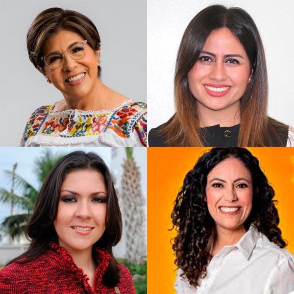 ¡POKER DE MUJERES! - PRI, PAN, MC Y MORENA-PVEM
