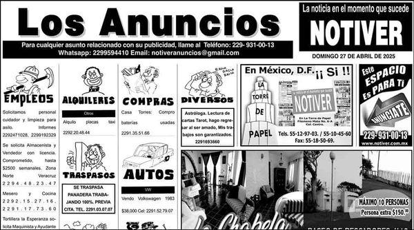 ...LOS ANUNCIOS, AVISOS Y DEMÁS! - DOMINGO, 27 DE ABRIL 2025