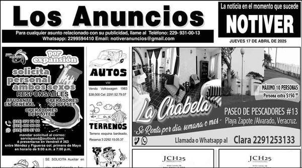 ...LOS ANUNCIOS, AVISOS Y DEMÁS! - JUEVES, 17 DE ABRIL 2025