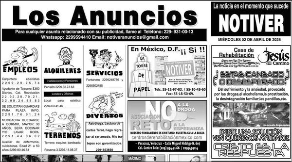 ...LOS ANUNCIOS, AVISOS Y DEMÁS! - MIÉRCOLES, 2 DE ABRIL 2025