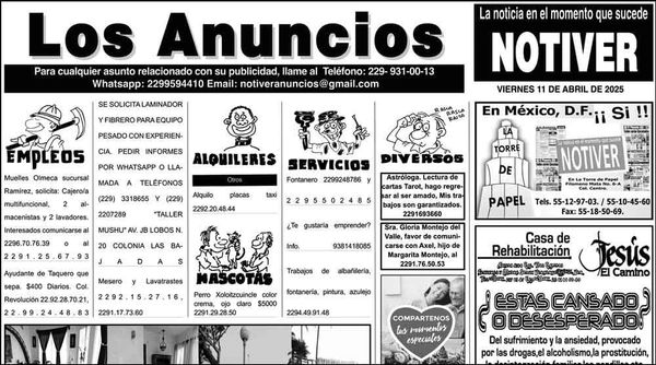 ...LOS ANUNCIOS, AVISOS Y DEMÁS! - VIERNES, 11 DE ABRIL 2025
