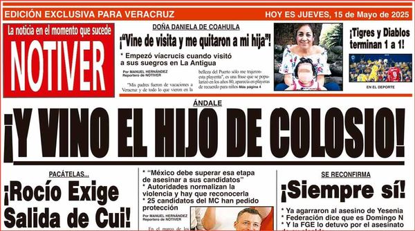 LA PORTADA - JUEVES 15 DE MAYO 2025