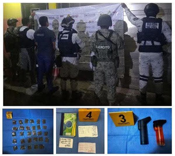 ¡ASEGURAN MARIHUANA Y OBJETOS EN CATEO DE FUERZAS FEDERALES!