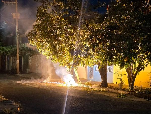 ¡SE ACHICHARRÓ CABLEADO DE LA CFE!