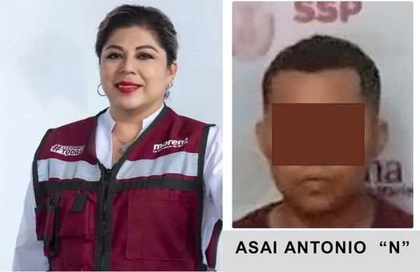 ¡CAE ASESINO DE LA CANDIDATA A LA ALCALDÍA DE TEXISTEPEC! - ASAÍ ANTONIO “N” FUE DETENIDO Y LA MOTOCICLETA QUE FUE USADA EL DÍA DEL CRIMEN Y UN ARMA