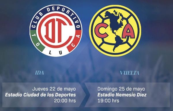 ¡JUEVES Y DOMINGO LA FINAL ENTRE TOLUCA Y AMÉRICA!