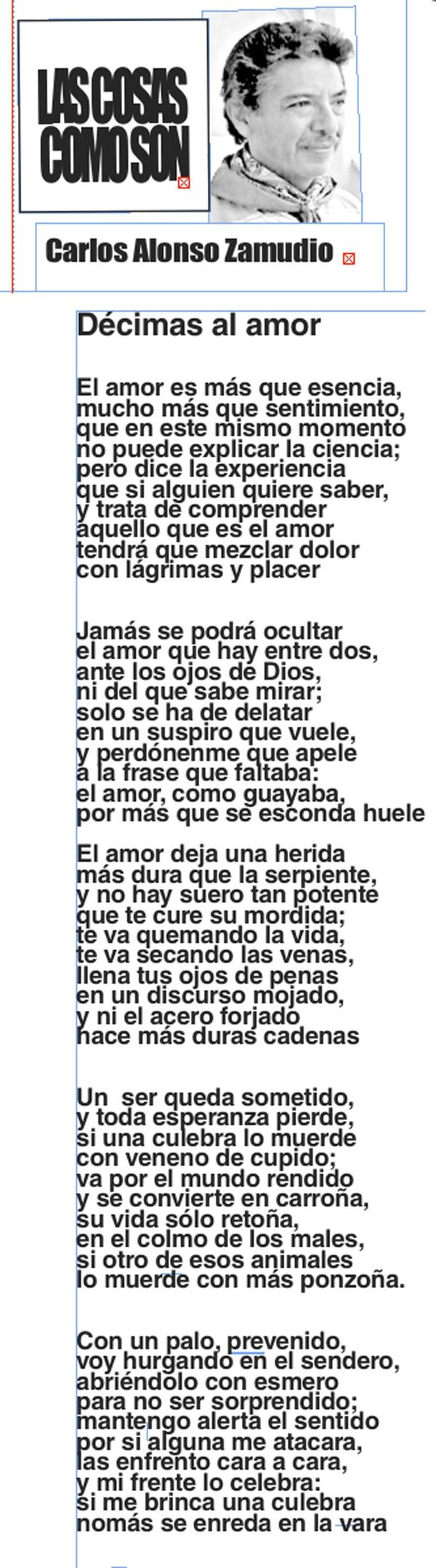LAS COSAS COMO SON | - DÉCIMAS AL AMOR...