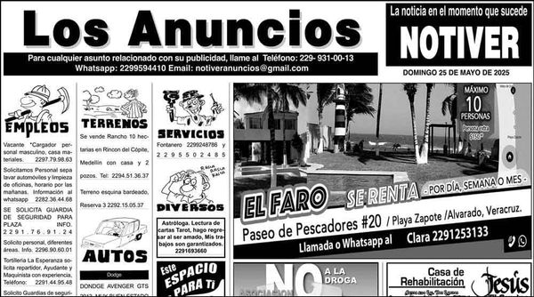 ...LOS ANUNCIOS, AVISOS Y DEMÁS! - DOMINGO, 25 DE MAYO 2025