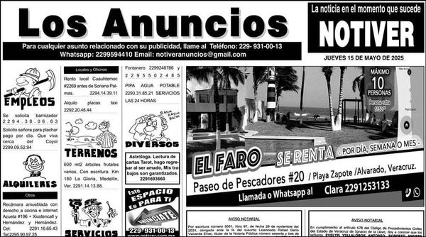 ...LOS ANUNCIOS, AVISOS Y DEMÁS! - JUEVES, 15 DE MAYO 2025