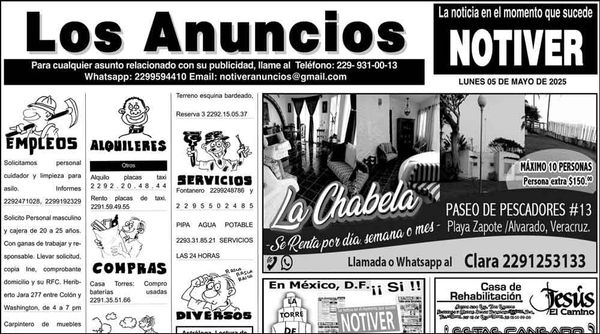 ...LOS ANUNCIOS, AVISOS Y DEMÁS! - LUNES, 5 DE MAYO 2025
