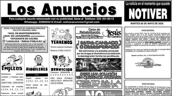 ...LOS ANUNCIOS, AVISOS Y DEMÁS! - MARTES, 6 DE MAYO 2025