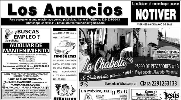 ...LOS ANUNCIOS, AVISOS Y DEMÁS! - VIERNES, 9 DE MAYO 2025