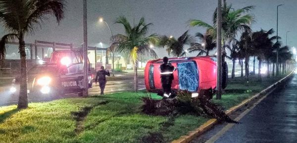 ¡VUELCA Y CHOCA CONTRA PALMERAS EN LA RIVIERA VERACRUZANA!