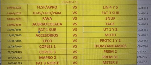 ¡SE JUEGA JORNADA 16 EN PELOTA DEL SNUP!