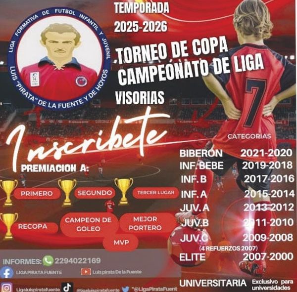 ¡LA LIGA PIRATA FUENTE ABRE INSCRIPCIONES PARA NUEVA TEMPORADA 2025-2026!