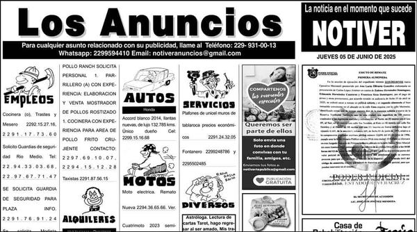 ...LOS ANUNCIOS, AVISOS Y DEMÁS! - JUEVES, 5 DE JUNIO 2025