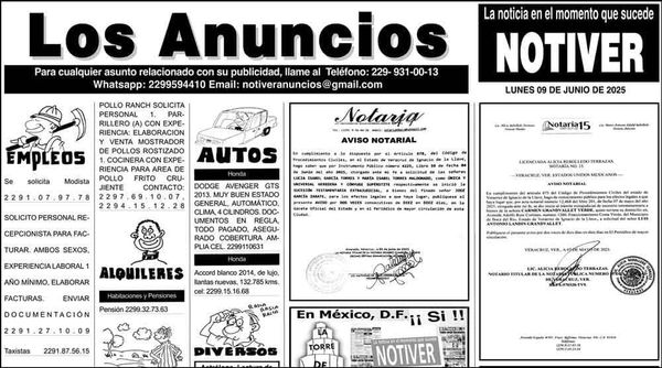 ...LOS ANUNCIOS, AVISOS Y DEMÁS! - LUNES, 9 DE JUNIO 2025