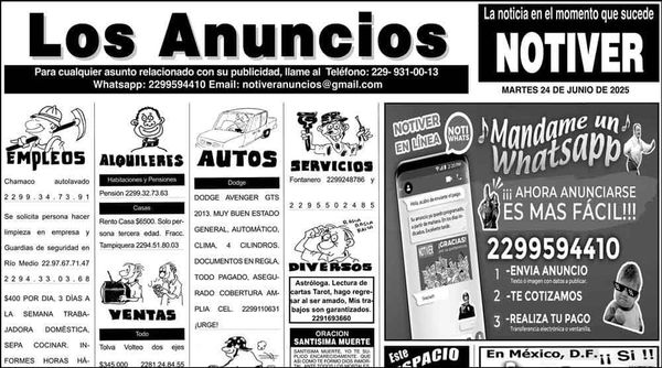 ...LOS ANUNCIOS, AVISOS Y DEMÁS! - MARTES, 24 DE JUNIO 2025