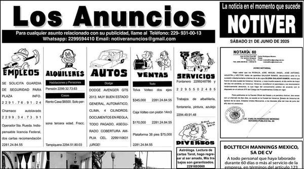 ...LOS ANUNCIOS, AVISOS Y DEMÁS! - SÁBADO, 21 DE JUNIO 2025