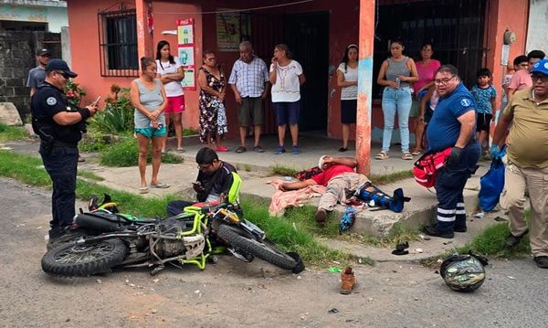 ¡TRES HERIDOS EN ENCONTRONAZO DE MOTOCICLETAS!