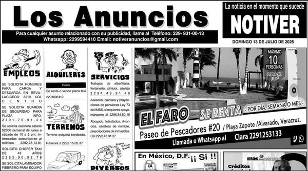 ...LOS ANUNCIOS, AVISOS Y DEMÁS! - DOMINGO, 13 DE JULIO 2025