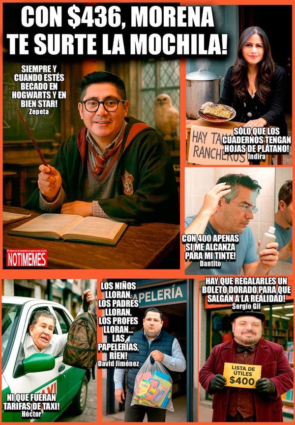 NOTI-MEME | - CON $436, MORENA TE SURTE LA MOCHILA!