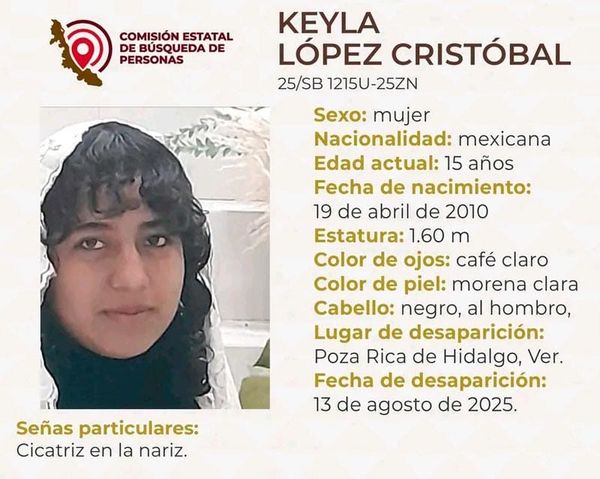¡DESAPARECIÓ KEYLA LÓPEZ DE 15 AÑOS!