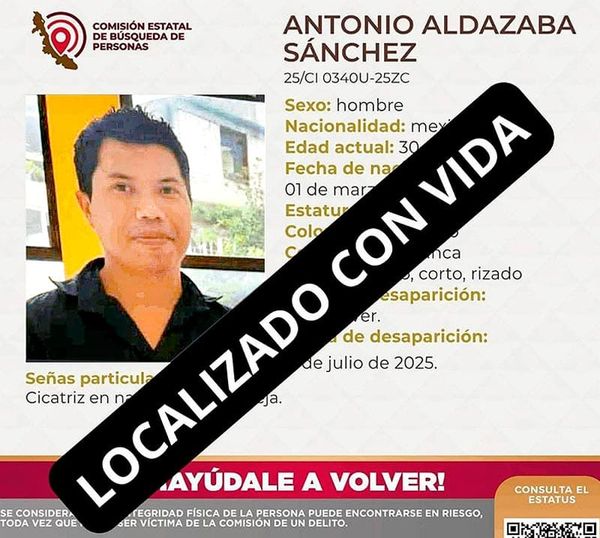 ¡ANTONIO ALDAZABAL APARECIÓ CON VIDA!