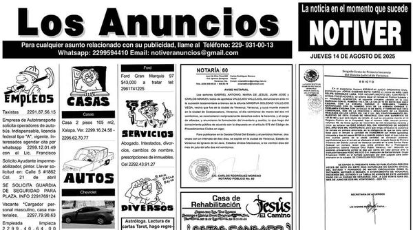 ...LOS ANUNCIOS, AVISOS Y DEMÁS! - JUEVES, 14 DE AGOSTO 2025