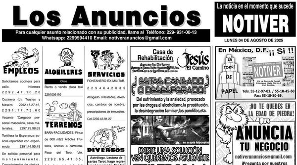 ...LOS ANUNCIOS, AVISOS Y DEMÁS! - LUNES, 4 DE AGOSTO 2025