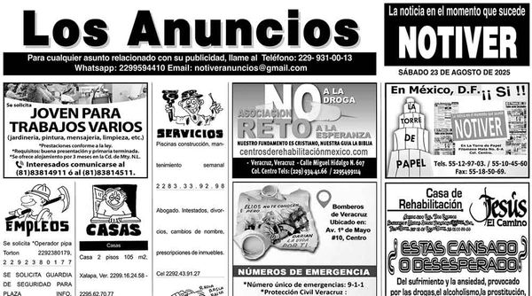 ...LOS ANUNCIOS, AVISOS Y DEMÁS! - SÁBADO, 23 DE AGOSTO 2025