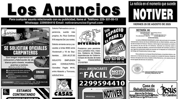 ...LOS ANUNCIOS, AVISOS Y DEMÁS! - VIERNES, 29 DE AGOSTO 2025